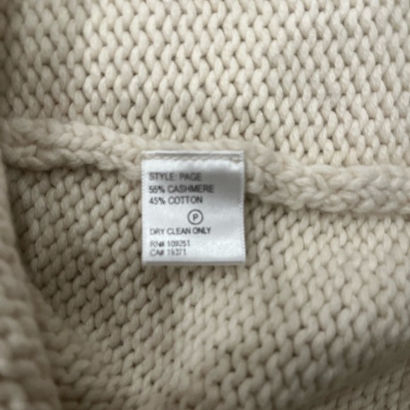 [S]Trovata Off White Cashmere Blend Chunk Knit Tank Sweater Dress Crochet - Picture 9 of 9